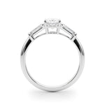3 Stone Oval Center Tapered Baguette Ring - Diamonds By Rothschild