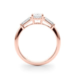 3 Stone Oval Center Tapered Baguette Ring - Diamonds By Rothschild