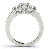3 Stone Round Channel Engagement Ring - Diamonds By Rothschild