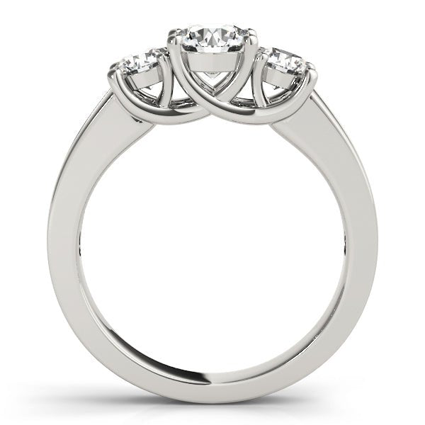 3 Stone Round Channel Engagement Ring - Diamonds By Rothschild