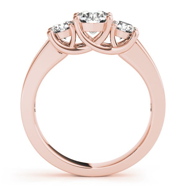 3 Stone Round Channel Engagement Ring - Diamonds By Rothschild