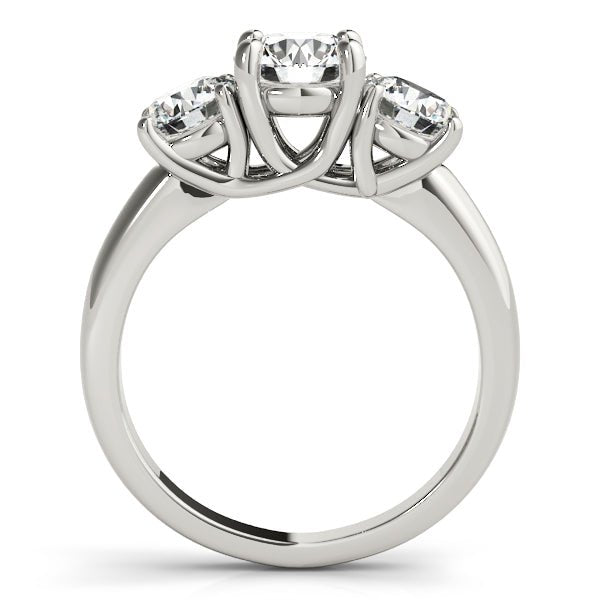 3 Stone Round Trellis Engagement Ring - Diamonds By Rothschild