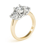 3 Stone Round Trellis Engagement Ring - Diamonds By Rothschild