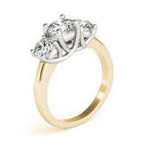 3 Stone Round Trellis Engagement Ring - Diamonds By Rothschild