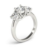 3 Stone Round Trellis Engagement Ring - Diamonds By Rothschild