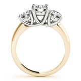 3 Stone Round Trellis Engagement Ring - Diamonds By Rothschild