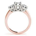 3 Stone Round Trellis Engagement Ring - Diamonds By Rothschild