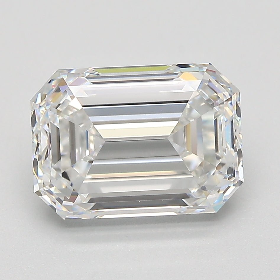 3.5 Carat Emerald - Natural Diamond - 3.5 - F - SI1 - VG - EX - EX - Diamonds By Rothschild