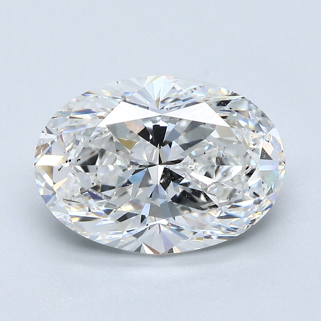 3.5 Carat Oval - Natural Diamond - 3.5 - F - Slightly Included - VG - EX - EX - Diamonds By Rothschild