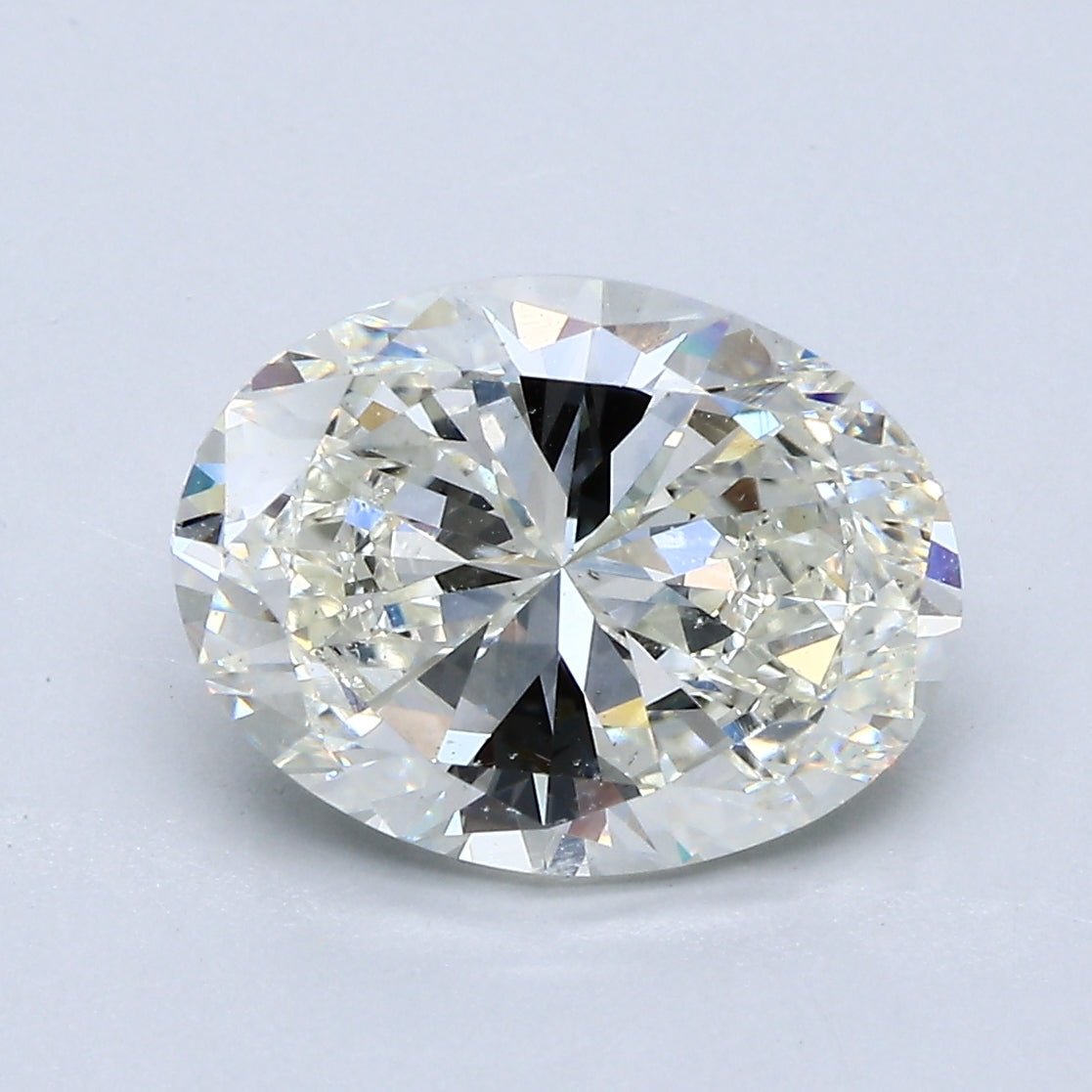 3.5 Carat Oval - Natural Diamond - 3.51 - J - SI1 - VG - EX - VG - Diamonds By Rothschild