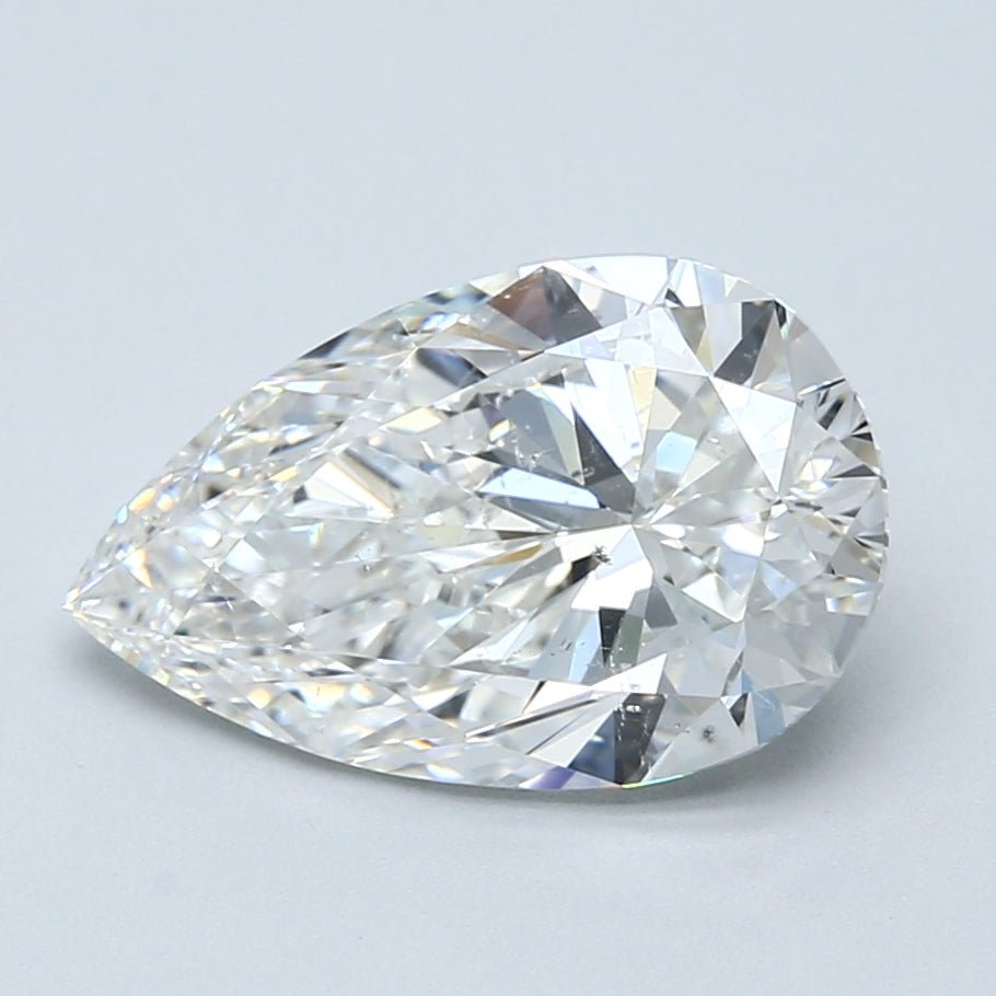 3.5 Carat Pear - Natural Diamond - 3.51 - G - SI2 - VG - EX - EX - Diamonds By Rothschild