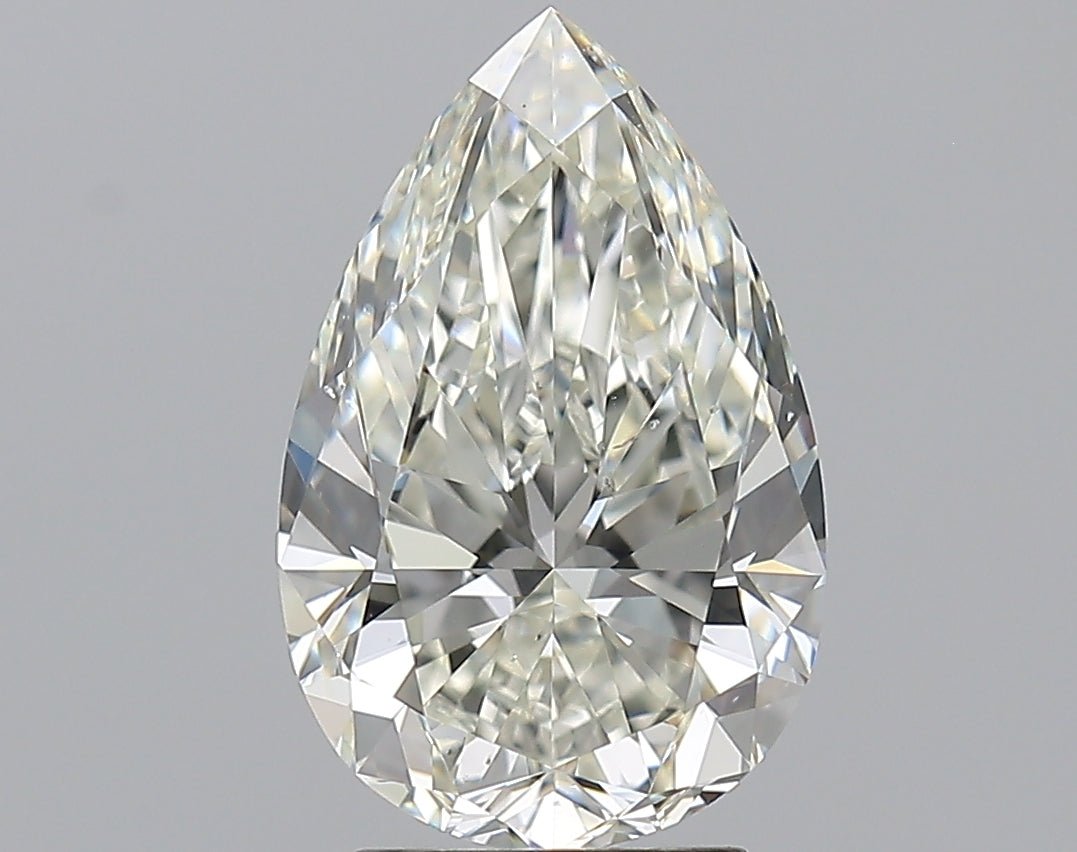 3.5 Carat Pear - Natural Diamond - 3.51 - J - SI1 - VG - EX - EX - Diamonds By Rothschild