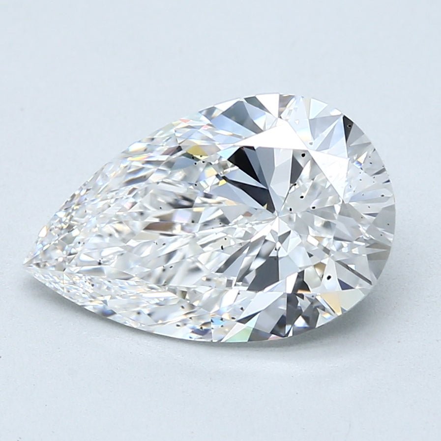 3.5 Carat Pear Shape Cut Natural Diamond - E SI2 - 3.5ct - EX Cut Grade - Diamonds By Rothschild