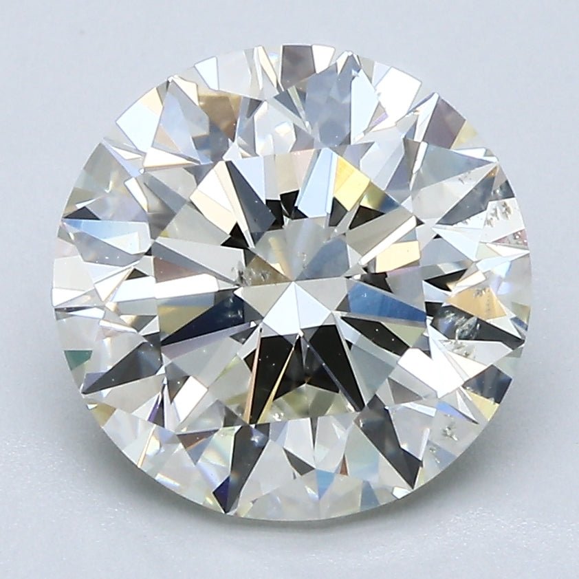 3.5 Carat Round - Natural Diamond - 3.52 - K - SI2 - EX - EX - EX - Diamonds By Rothschild