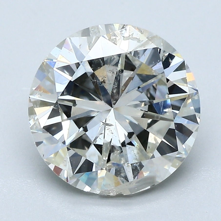 3.5 Carat Round - Natural Diamond - 3.53 - J - I1 - G - G - VG - Diamonds By Rothschild