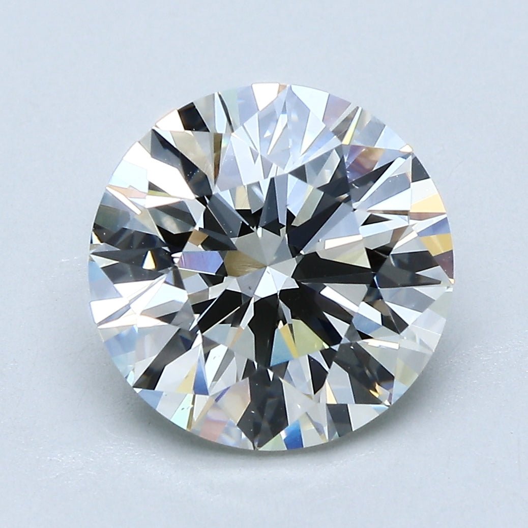 3.5 Carat Round - Natural Diamond - 3.74 - J - VS2 - EX - EX - EX - Diamonds By Rothschild