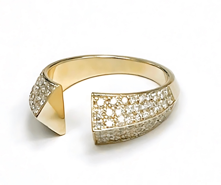 Large Yellow Gold and Diamond Bracelet