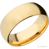 8 mm wide Domed 14K Yellow Gold band.