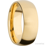 8 mm wide Domed 14K Yellow Gold band.