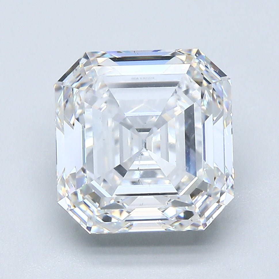 4 Carat Asscher Cut Natural Diamond - F VS2 - 4.06ct - EX Cut Grade - Diamonds By Rothschild