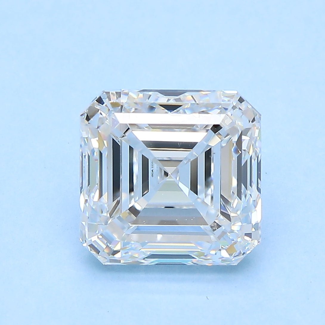 4 Carat Asscher - Natural Diamond - 4.01 - E - VS1 - EX - VG - Diamonds By Rothschild