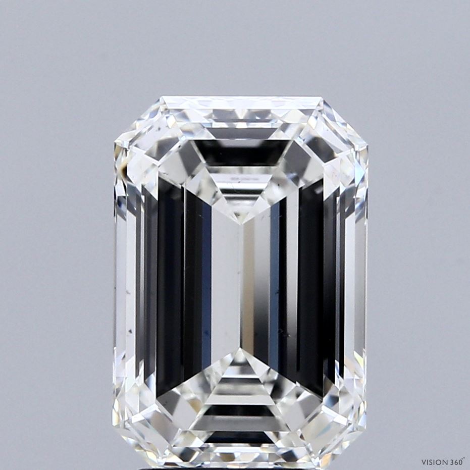 4 Carat Emerald - Natural Diamond - 4.28 - I - SI1 - VG - EX - EX - Diamonds By Rothschild