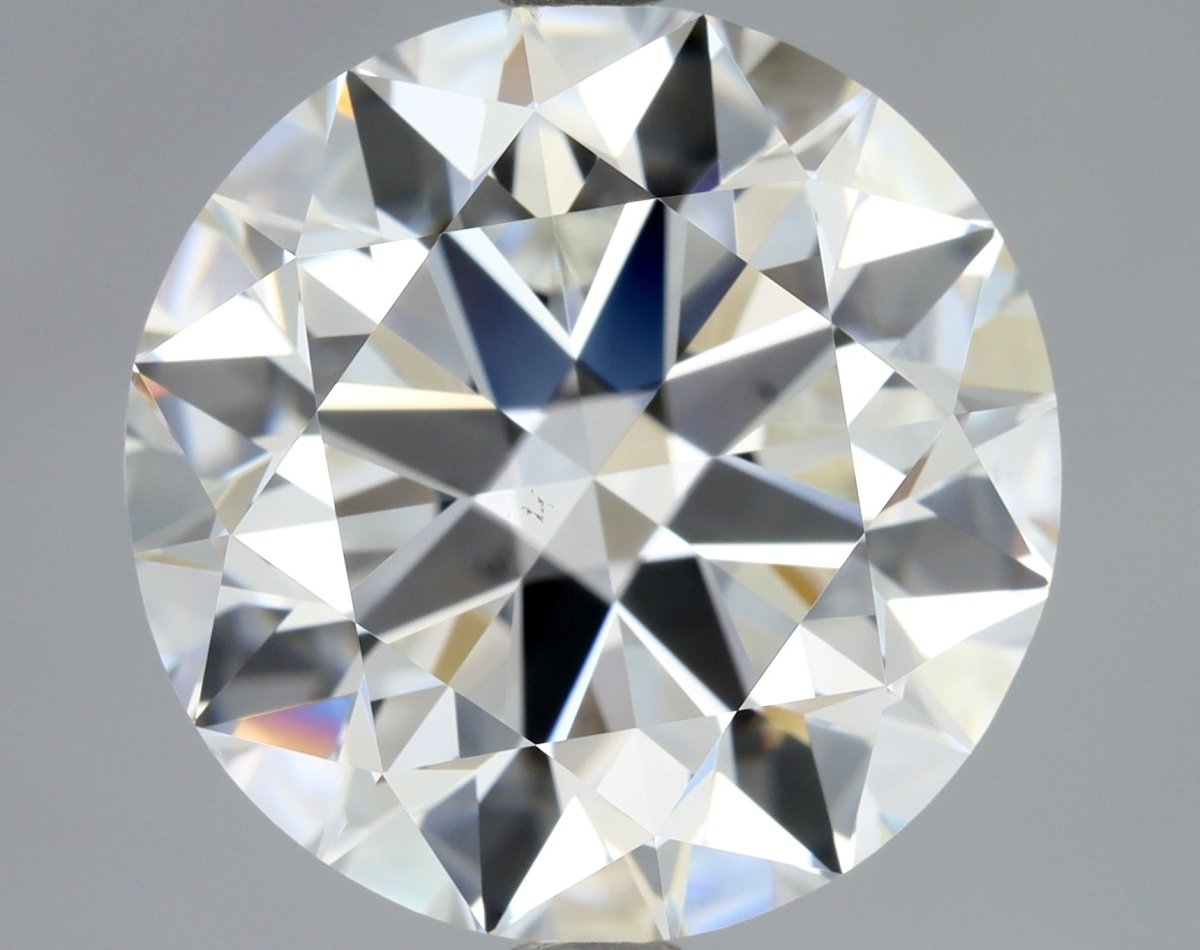 4 Carat Round Cut Natural Diamond - F VS2 - 4.01ct - EX Symmetry Grade