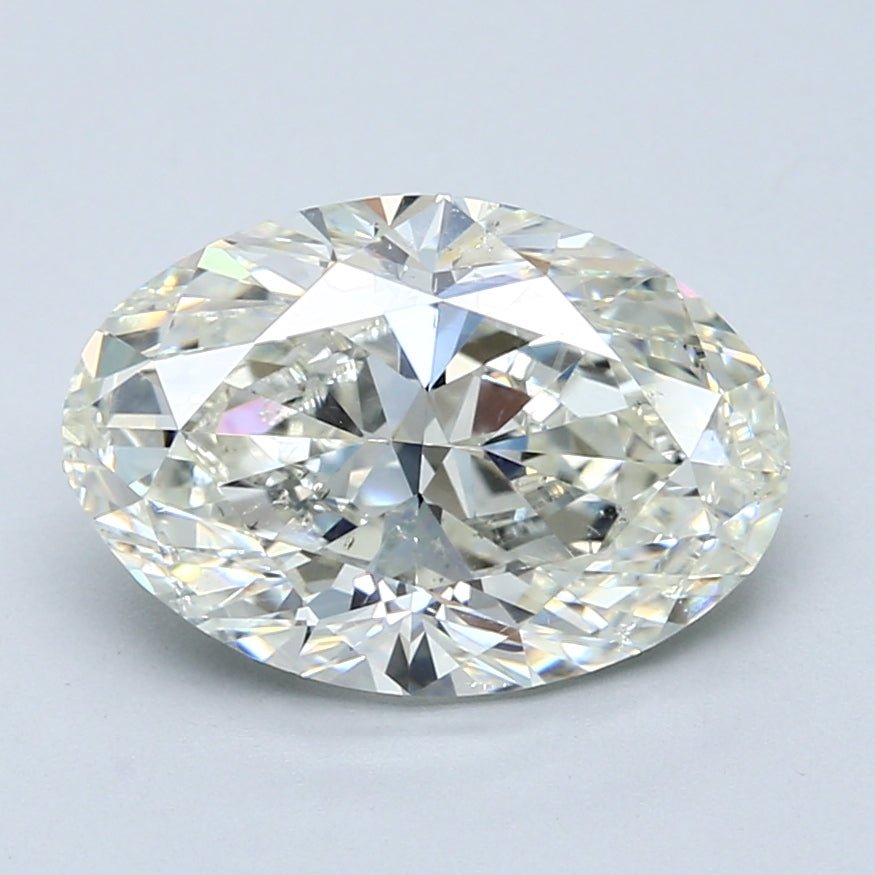 4 Carat Oval - Natural Diamond - 4.02 - K - SI2 - VG - EX - EX - Diamonds By Rothschild