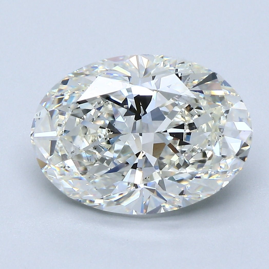 4 Carat Oval - Natural Diamond - 4.03 - I - SI1 - VG - EX - VG - Diamonds By Rothschild