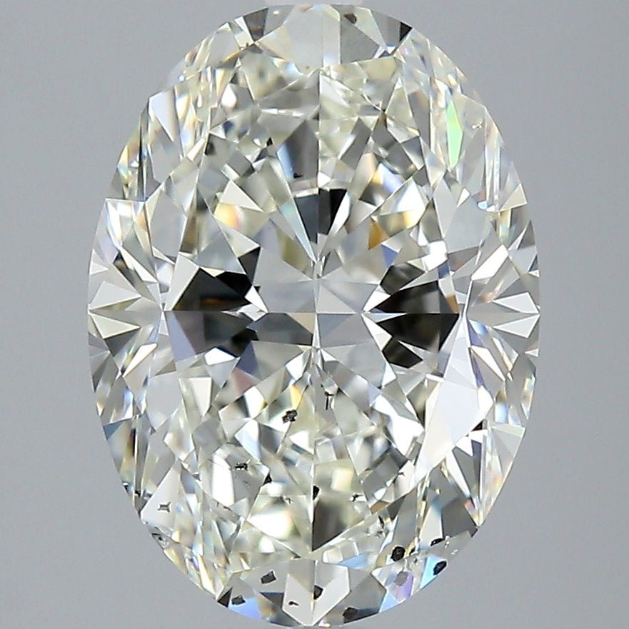4 Carat Oval - Natural Diamond - 4.44 - J - SI2 - VG - EX - EX - Diamonds By Rothschild