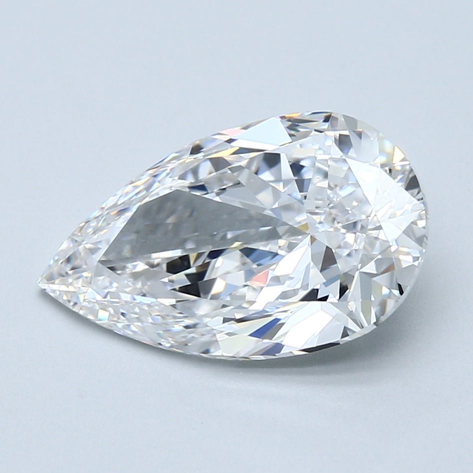 4 Carat Pear - Natural Diamond - 3.7 - E - VS1 - VG - EX - EX - Diamonds By Rothschild