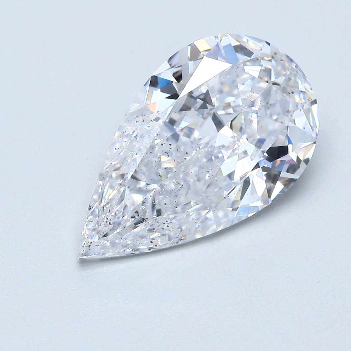 4 Carat Pear - Natural Diamond - 4.07 - D - SI2 - G - VG - VG - Diamonds By Rothschild