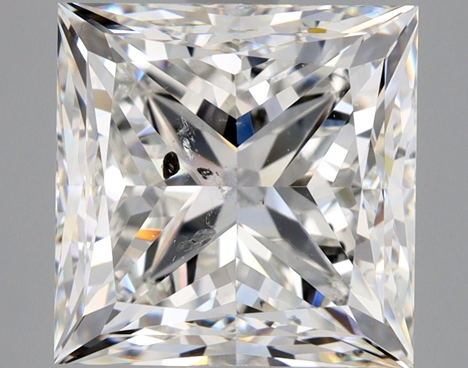 4 Carat Princess - Natural Diamond - 3.8 - F - SI2 - VG - EX - VG - Diamonds By Rothschild