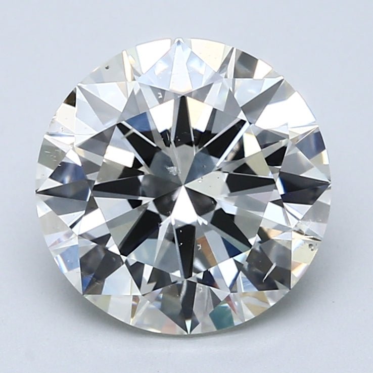 4 Carat Round - Natural Diamond - 3.71 - I - SI2 - EX - EX - EX - Diamonds By Rothschild