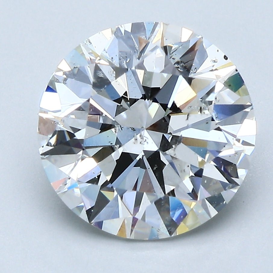 4 Carat Round - Natural Diamond - 3.91 - G - SI2 - EX - EX - EX - Diamonds By Rothschild