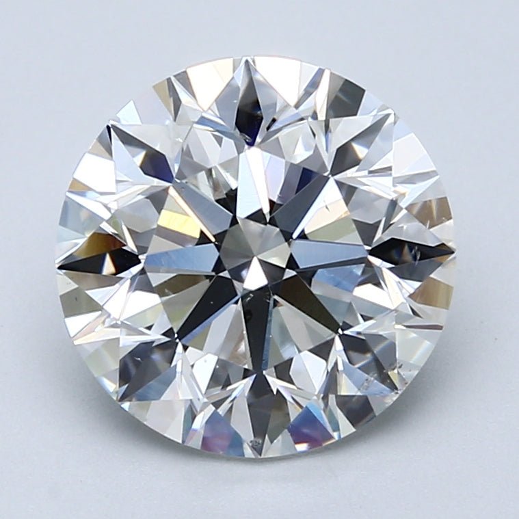 4 Carat Round - Natural Diamond - 4.01 - E - SI2 - EX - EX - EX - Diamonds By Rothschild