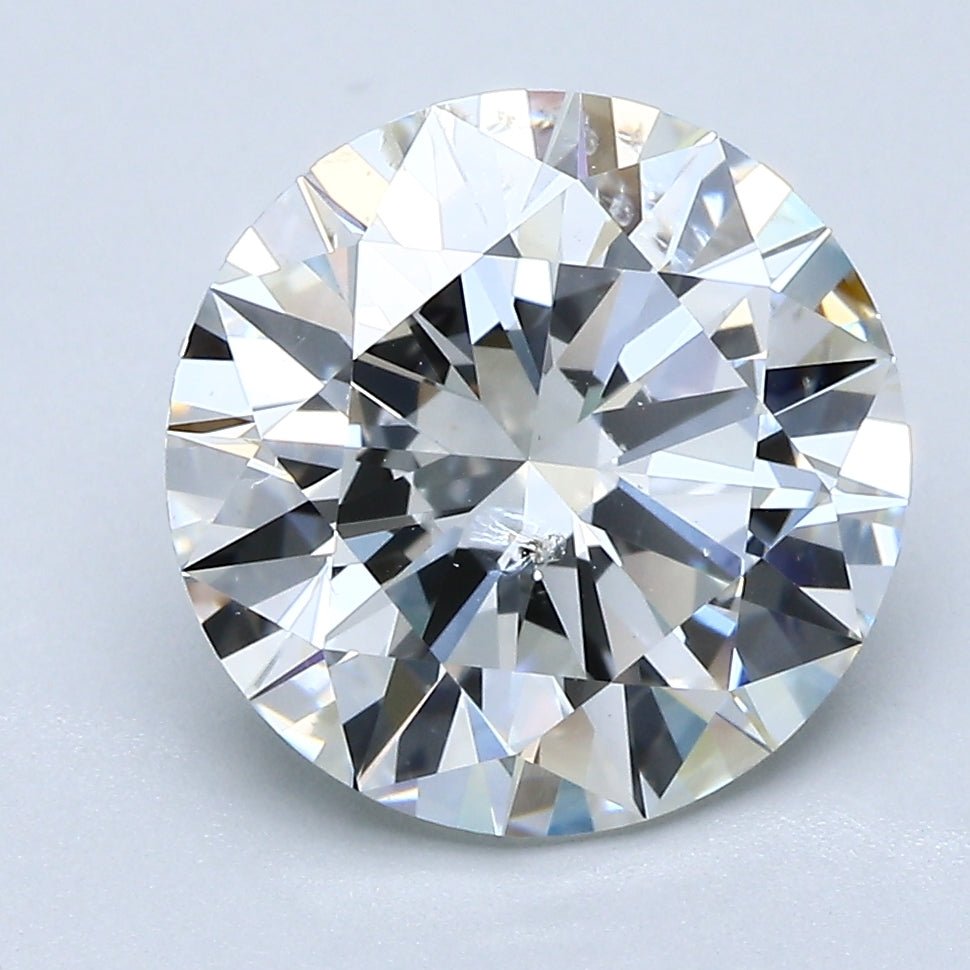 4 Carat Round - Natural Diamond - 4.02 - H - SI2 - EX - EX - EX - Diamonds By Rothschild
