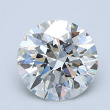 4 Carat Round - Natural Diamond - 4.07 - H - VS2 - EX - EX - EX - Diamonds By Rothschild