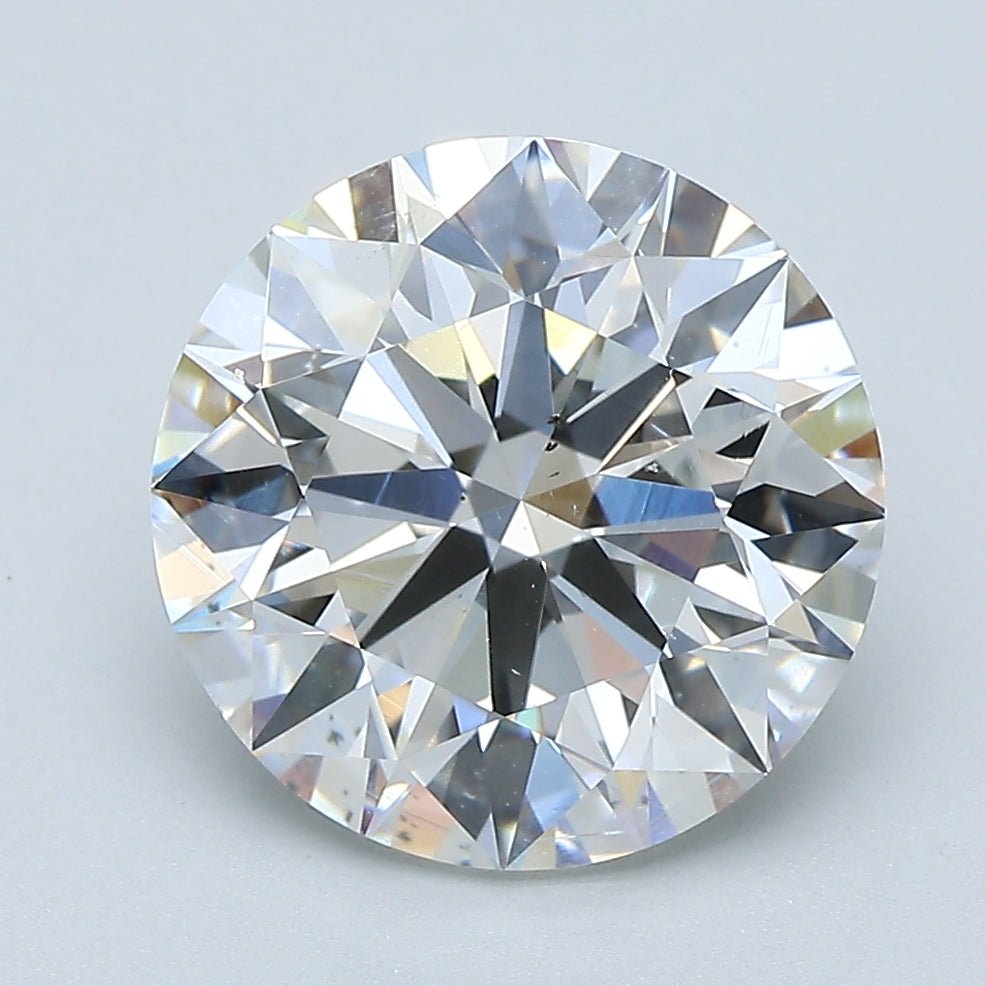 4 Carat Round - Natural Diamond - 4.09 - H - SI1 - EX - EX - EX - Diamonds By Rothschild