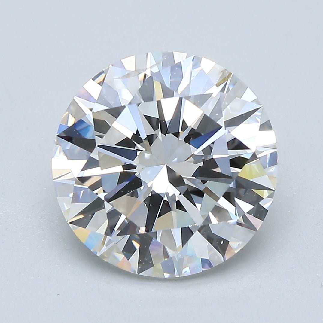 4 Carat Round - Natural Diamond - 4.1 - E - SI2 - EX - EX - EX - Diamonds By Rothschild