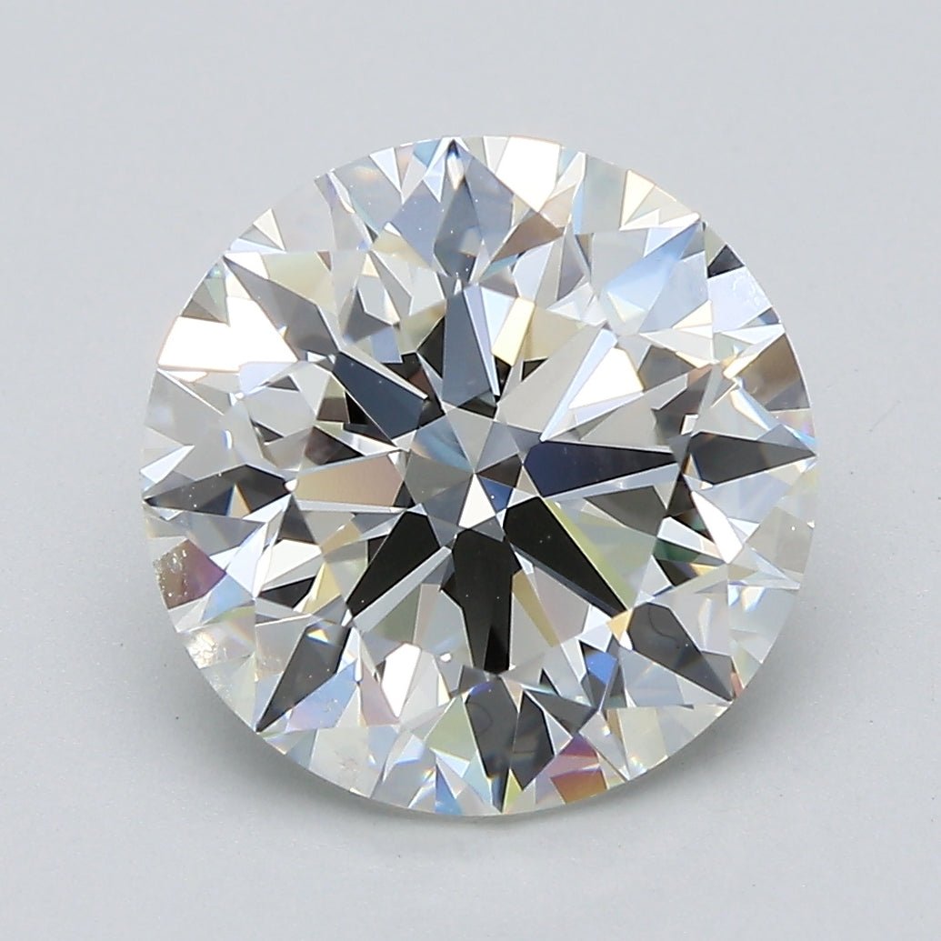 4 Carat Round - Natural Diamond - 4.37 - I - VVS2 - EX - EX - EX - Diamonds By Rothschild