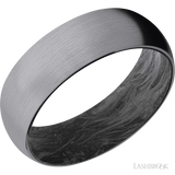 7 mm wide Domed Tantalum band featuring a Forged Carbon Fiber sleeve.