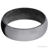7 mm wide Domed Tantalum band featuring a Forged Carbon Fiber sleeve.