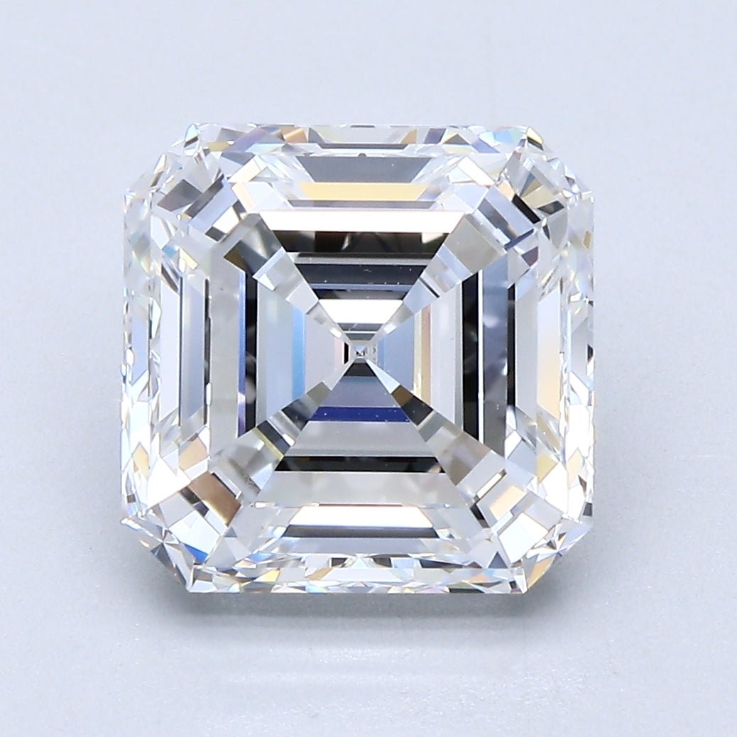 4.5 Carat Asscher - Natural Diamond - 4.5 - E - VS2 - EX - EX - EX - Diamonds By Rothschild