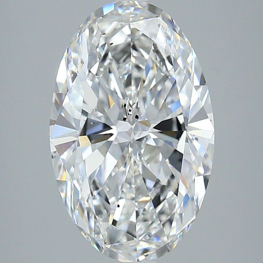 4.5 Carat Oval - Natural Diamond - 4.49 - F - SI2 - VG - EX - VG - Diamonds By Rothschild