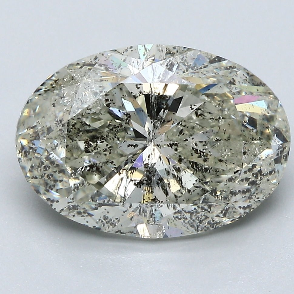 4.5 Carat Oval - Natural Diamond - 4.51 - L - I2 - G - VG - VG - Diamonds By Rothschild
