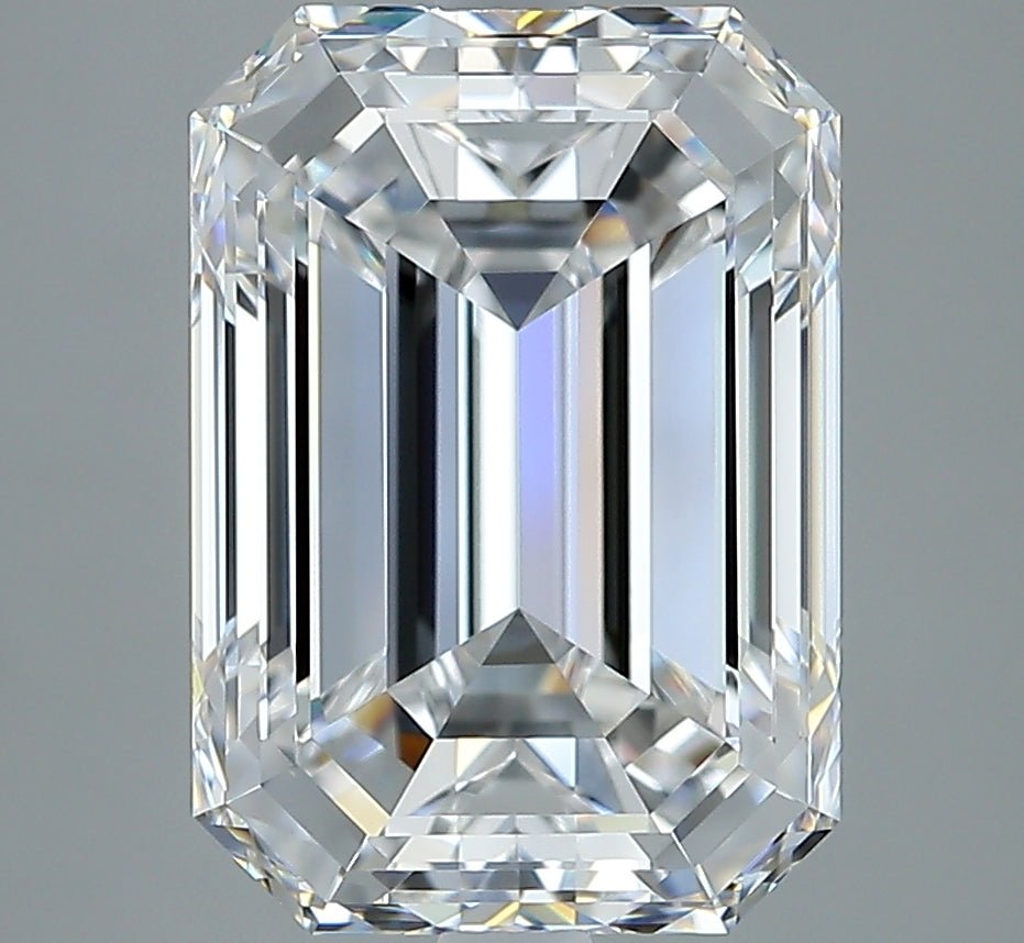 5 Carat Emerald - Natural Diamond - 5.01 - D - FL - VG - EX - EX - Diamonds By Rothschild