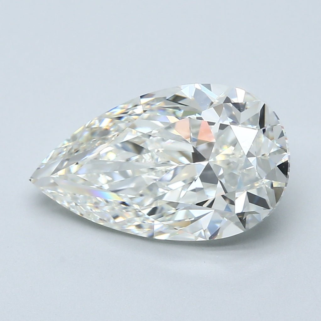 5 Carat Pear - Natural Diamond - 4.75 - I - VS1 - VG - EX - EX - Diamonds By Rothschild