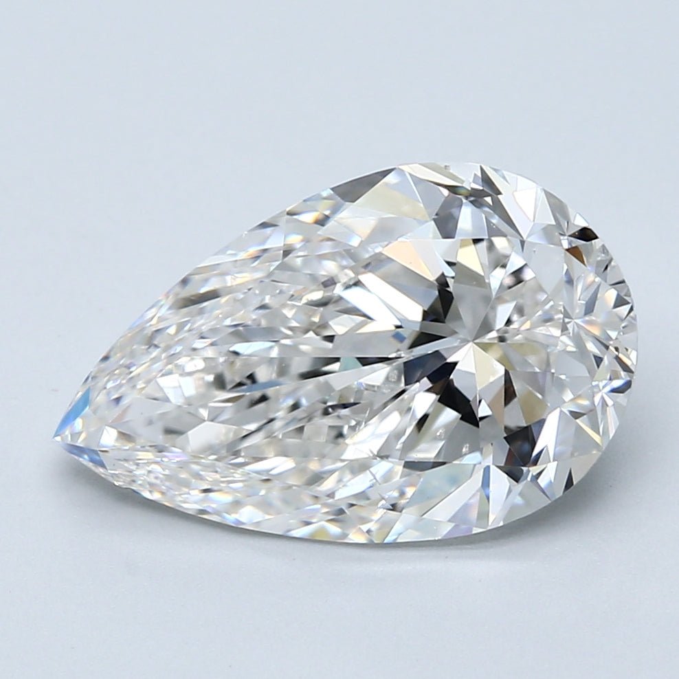 5 Carat Pear - Natural Diamond - 5 - G - SI1 - VG - VG - EX - Diamonds By Rothschild