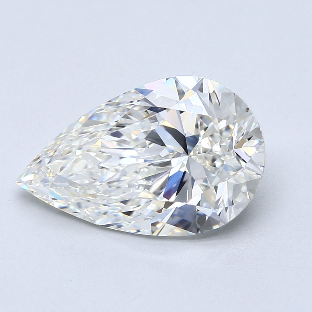 5 Carat Pear - Natural Diamond - 5.01 - I - Very Very Slightly Included - EX - EX - EX - Diamonds By Rothschild
